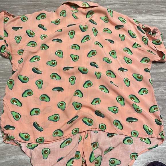 Love Notes avocado button down tie shirt - Picture 7 of 13